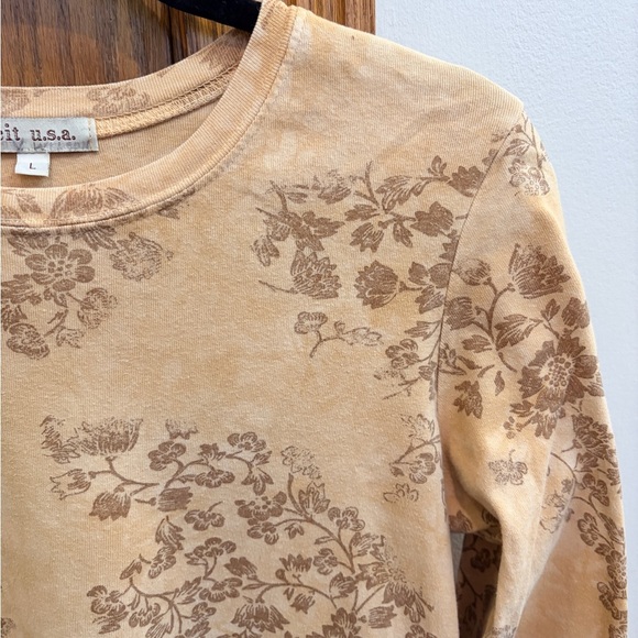 Y2K Floral Tie Dye Long Sleeve Top fairycore cottagecore vintage boho - Picture 4 of 9